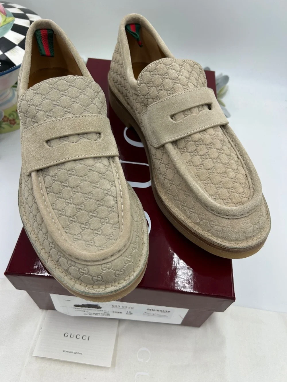 Men’s Gucci Web Loafers. Size 10/fits 10.5 US. Made in Italy.